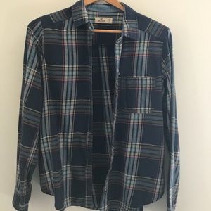 Blue Hollister Flannel